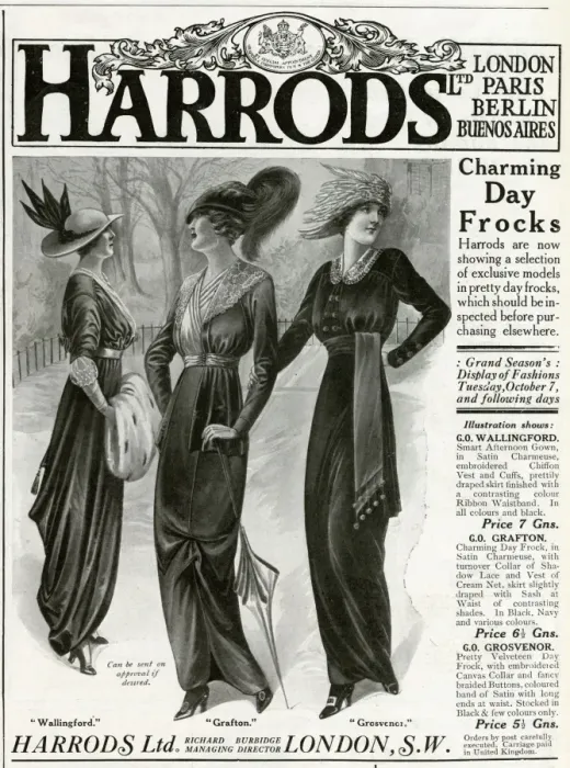 Framed Print : Advert for Harrods frocks 1913 Framed Print : Advert for Harrods frocks 1913