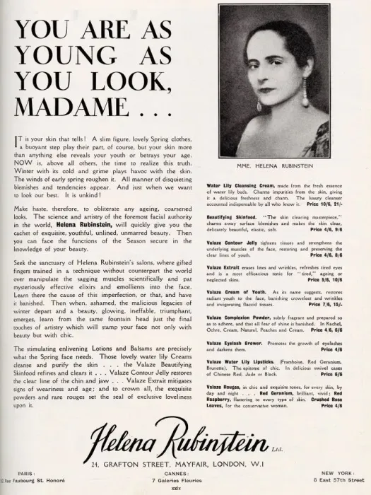 Framed Print : Advertisement for Helena Rubinstein beauty. Date: 1930 Framed Print : Advertisement for Helena Rubinstein beauty. Date: 1930