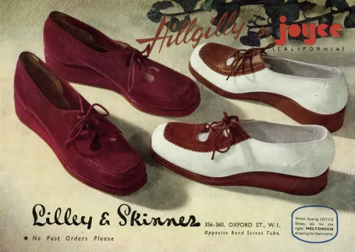 Framed Print : Advert for Hillgilly by Joyce California shoes 1946 Framed Print : Advert for Hillgilly by Joyce California shoes 1946