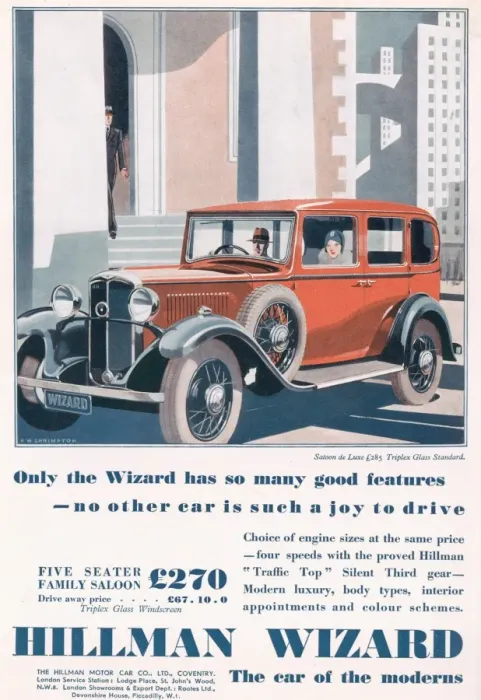 Framed Print : Advertisement for Hillman Wizard