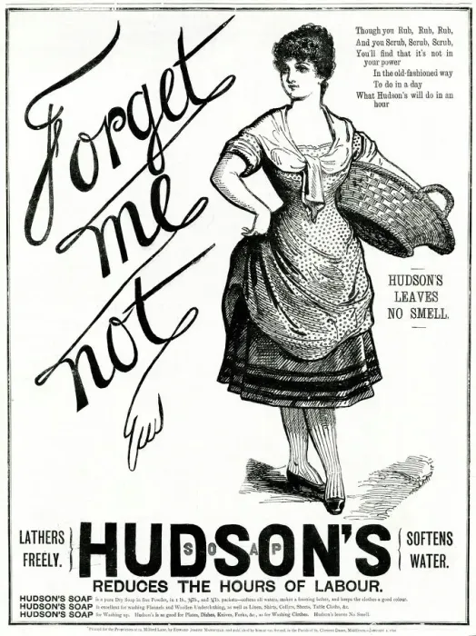Framed Print : Advert for Hudsons Soap 1890 Framed Print : Advert for Hudsons Soap 1890