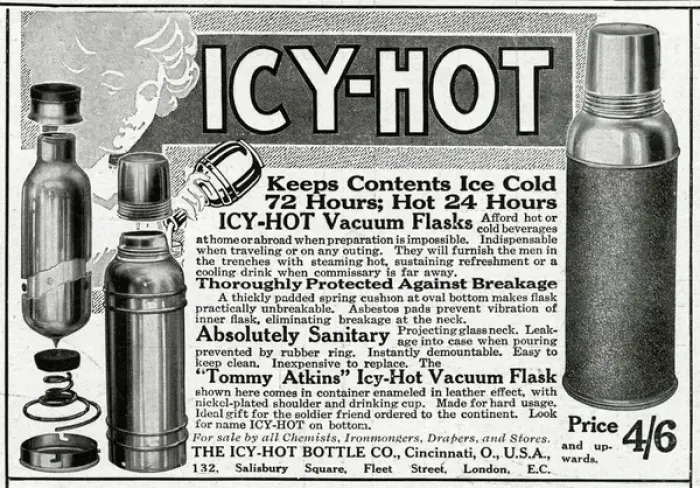 Framed Print : Advert for Icy-Hot vacuum flasks 1916 Framed Print : Advert for Icy-Hot vacuum flasks 1916