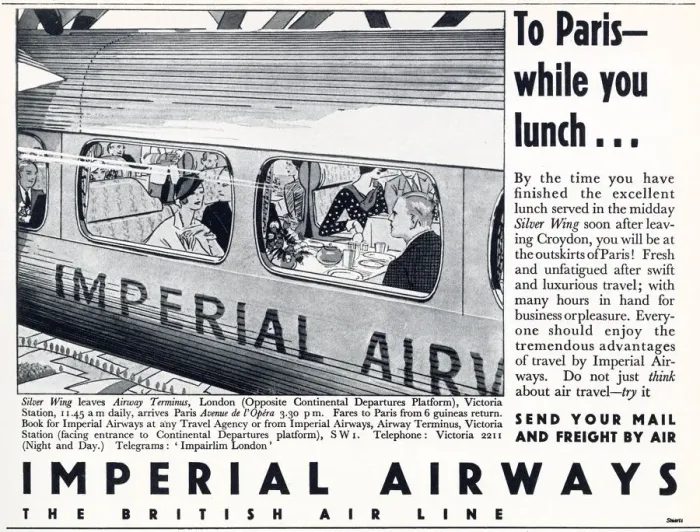 Framed Print : Advert for Imperial Airways to Paris 1932 Framed Print : Advert for Imperial Airways to Paris 1932