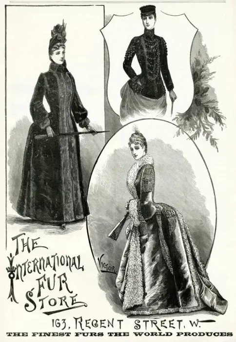 Framed Print : Advert for International Fur Store 1888 Framed Print : Advert for International Fur Store 1888