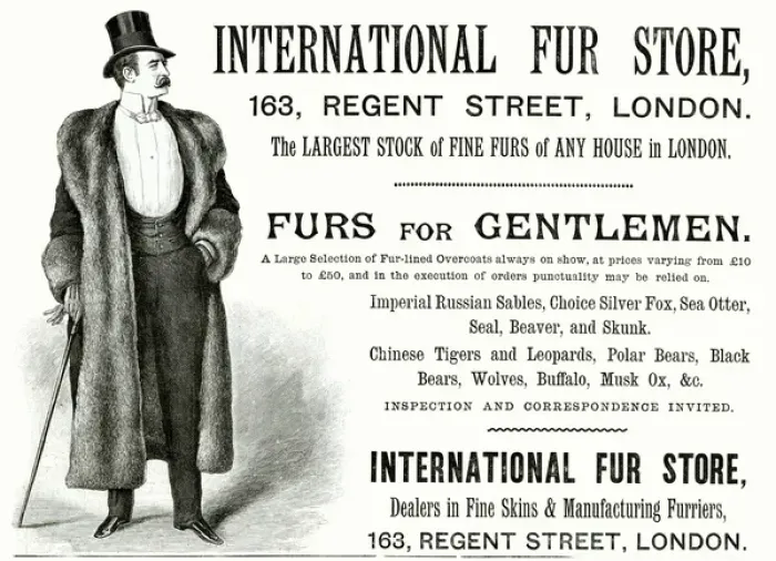Framed Print : Advert for International Fur Store 1889 Framed Print : Advert for International Fur Store 1889