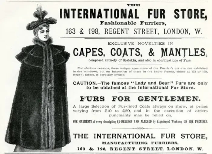 Framed Print : Advert for International Fur Store 1893 Framed Print : Advert for International Fur Store 1893