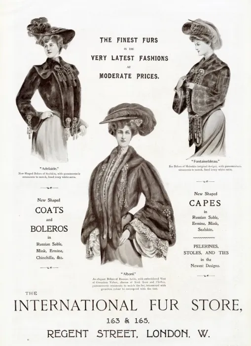 Framed Print : Advert for International Fur Store 1903 Framed Print : Advert for International Fur Store 1903