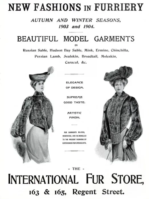 Framed Print : Advert for International Fur Store 1903 Framed Print : Advert for International Fur Store 1903