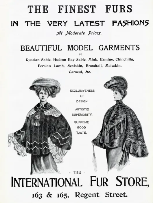 Framed Print : Advert for International Fur Store 1903 Framed Print : Advert for International Fur Store 1903