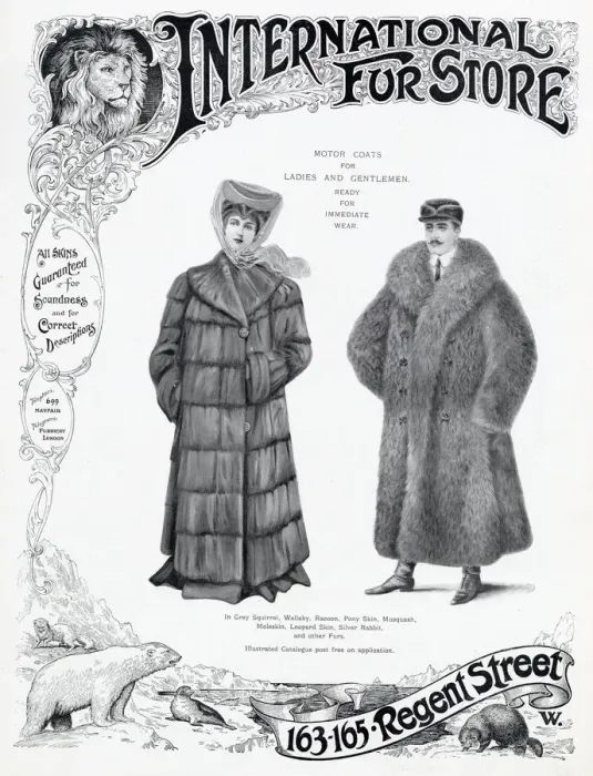 Framed Print : Advert for International Fur Store 1905 Framed Print : Advert for International Fur Store 1905