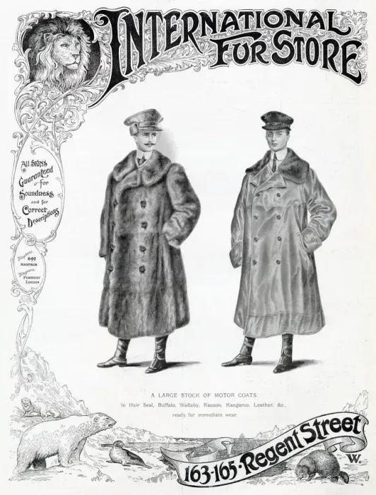 Framed Print : Advert for International Fur Store 1905 Framed Print : Advert for International Fur Store 1905