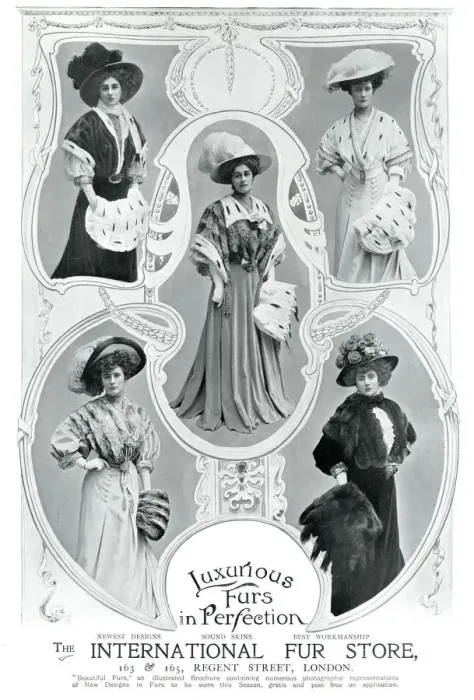 Framed Print : Advert for International Fur Store 1907 Framed Print : Advert for International Fur Store 1907