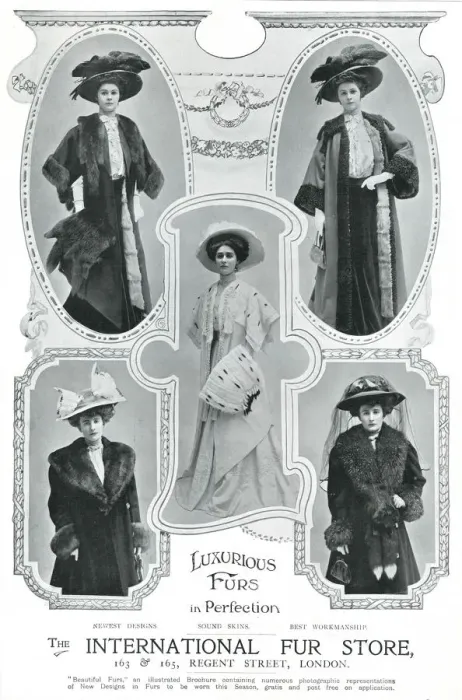 Framed Print : Advert for International Fur Store 1907 Framed Print : Advert for International Fur Store 1907