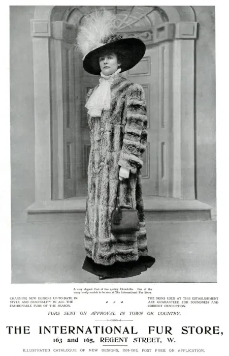 Framed Print : Advert for International Fur Store 1909
