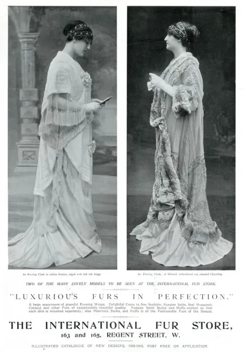 Framed Print : Advert for International Fur Store 1909
