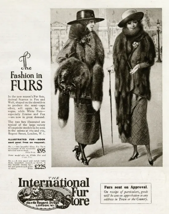 Framed Print : Advert for International Fur Store 1919 Framed Print : Advert for International Fur Store 1919