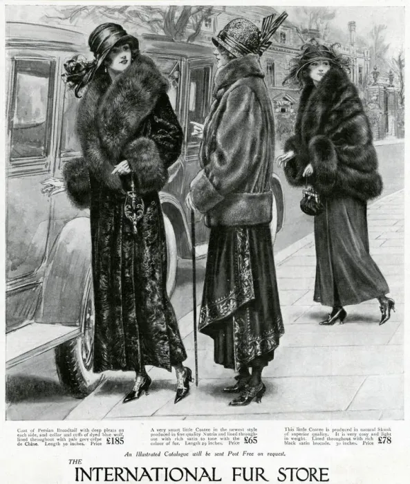 Framed Print : Advert for International Fur Store 1923 Framed Print : Advert for International Fur Store 1923