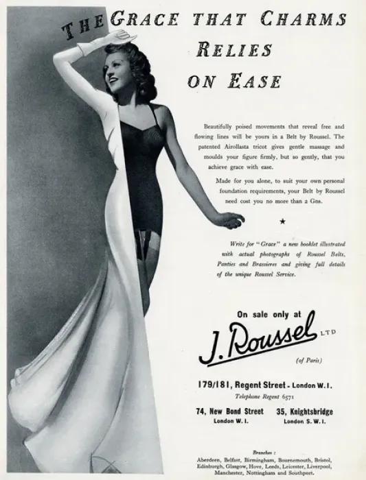 Framed Print : Advert for J. Roussel lingerie 1939 Framed Print : Advert for J. Roussel lingerie 1939