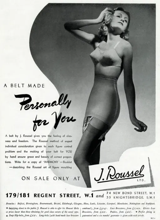 Framed Print : Advert for J. Roussel lingerie 1939 Framed Print : Advert for J. Roussel lingerie 1939