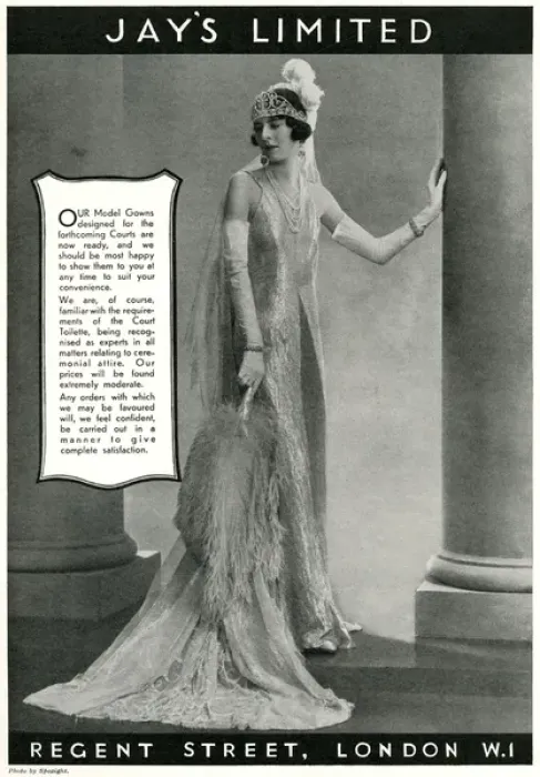 Framed Print : Advert for Jays courts gowns 1933 Framed Print : Advert for Jays courts gowns 1933