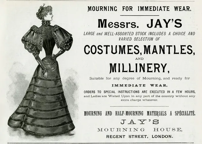 Framed Print : Advert for Jay's mourning clothing 1893 Framed Print : Advert for Jay's mourning clothing 1893