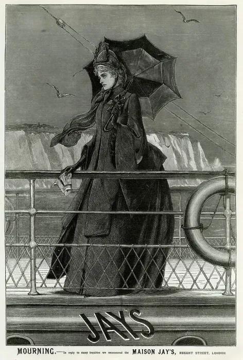 Framed Print : Advert for Jay's mourning dress 1888 Framed Print : Advert for Jay's mourning dress 1888