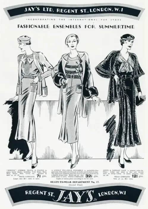 Framed Print : Advert for Jays summer clothing 1935 Framed Print : Advert for Jays summer clothing 1935