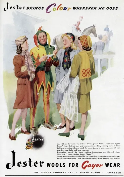 Framed Print : Advert for Jester wool 1947 Framed Print : Advert for Jester wool 1947