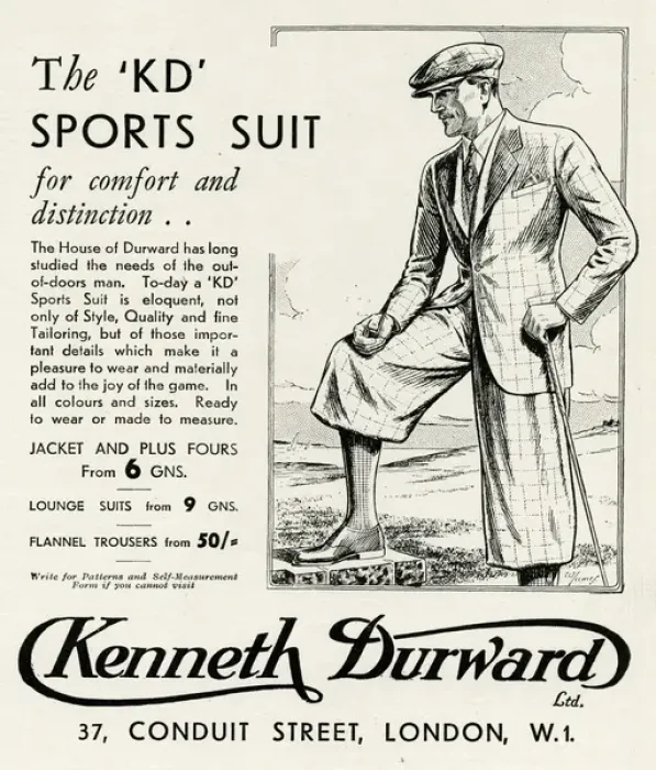 Framed Print : Advert for Kenneth Durward sports suits 1934 Framed Print : Advert for Kenneth Durward sports suits 1934