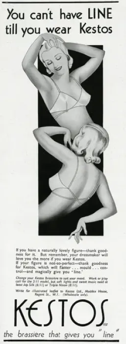 Framed Print : Advert for Kestos lingerie 1938 Framed Print : Advert for Kestos lingerie 1938
