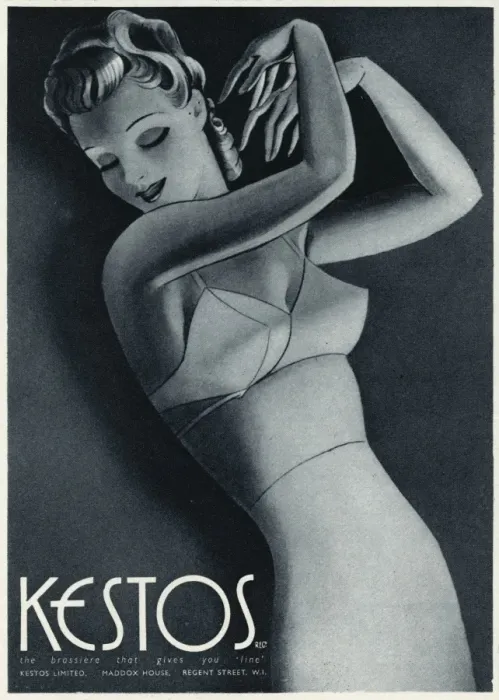 Framed Print : Advert for Kestos lingerie 1940 Framed Print : Advert for Kestos lingerie 1940