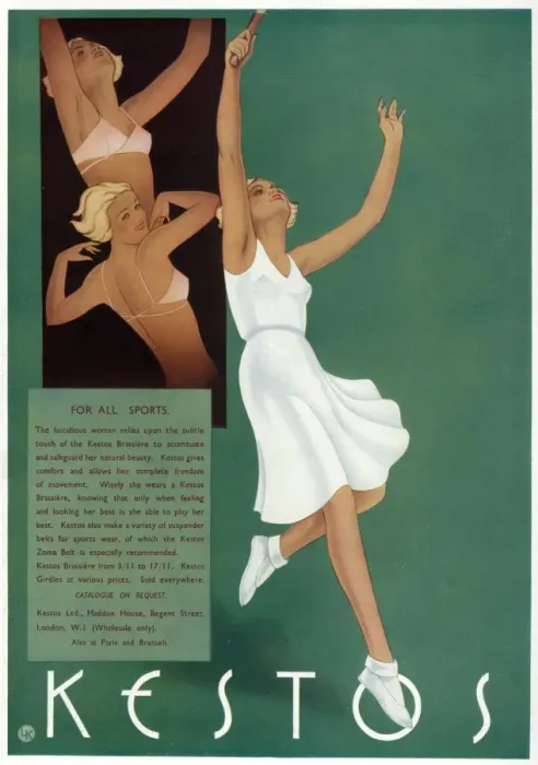 Framed Print : Advert for Kestos lingerie for sport 1933 Framed Print : Advert for Kestos lingerie for sport 1933