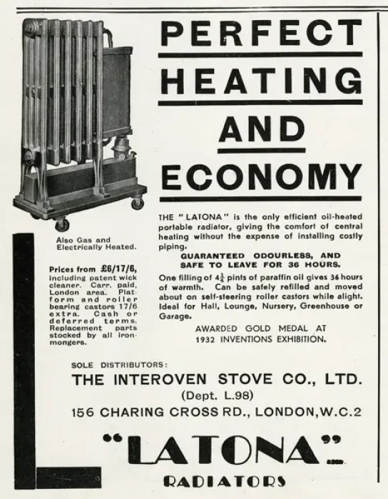 Framed Print : Advert for Latona radiators 1933 Framed Print : Advert for Latona radiators 1933