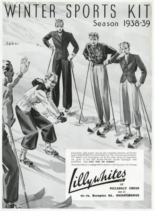 Framed Print : Advert for Lillywhites skiwear 1938 Framed Print : Advert for Lillywhites skiwear 1938
