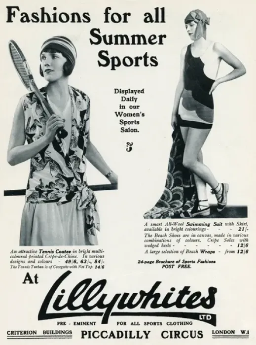 Framed Print : Advert for Lillywhites summer sports clothing 1930 Framed Print : Advert for Lillywhites summer sports clothing 1930