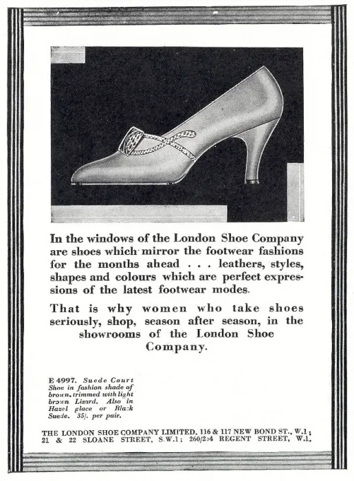 Framed Print : Advertisement for The London Shoe Company'. Date: 1929 Framed Print : Advertisement for The London Shoe Company'. Date: 1929
