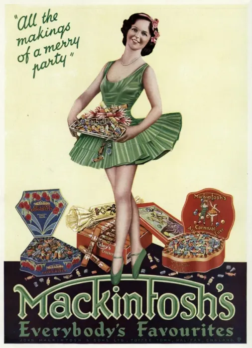 Framed Print : Advert for Mackintoshs toffee 1933
