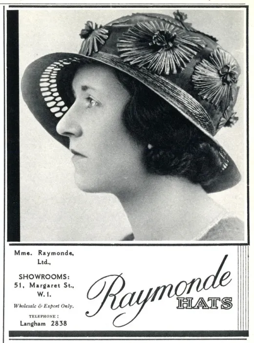 Framed Print : Advert for Madame Raymonde womens hats 1933 Framed Print : Advert for Madame Raymonde womens hats 1933