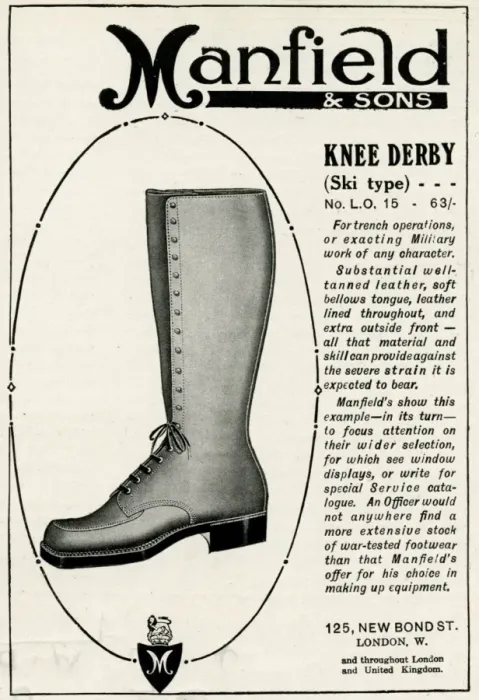 Framed Print : Advert for Manfield service boot 1916