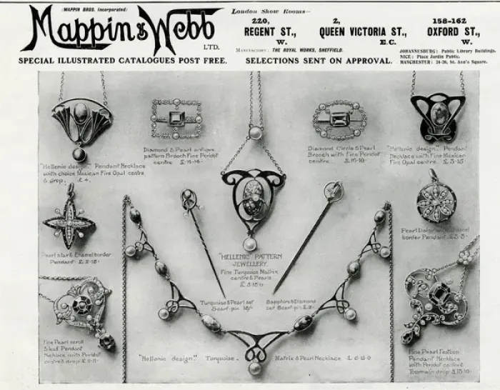Framed Print : Advert for Mappin & Webb jewellery 1904 Framed Print : Advert for Mappin & Webb jewellery 1904