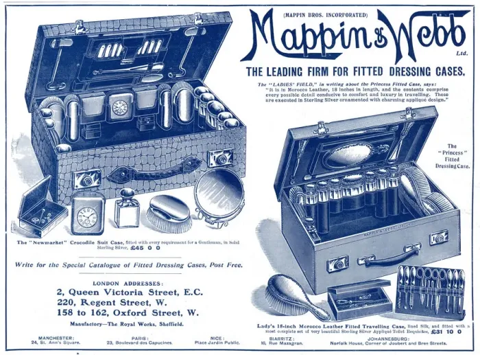 Framed Print : Advert for Mappin & Webbs dressing cases 1907 Advert for Mappin & Webbs dressing Framed Print : Advert for Mappin & Webbs dressing cases 1907 Advert for Mappin & Webbs dressing