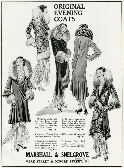 Framed Print : Advert for Marshall & Snelgrove evening coats 1929 Advert for Marshall & Snelgrove Framed Print : Advert for Marshall & Snelgrove evening coats 1929 Advert for Marshall & Snelgrove