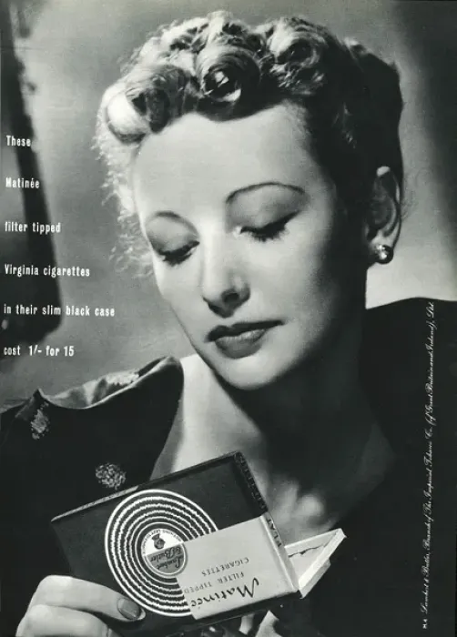 Framed Print : Advert for Matinee filter tipped cigarettes 1939