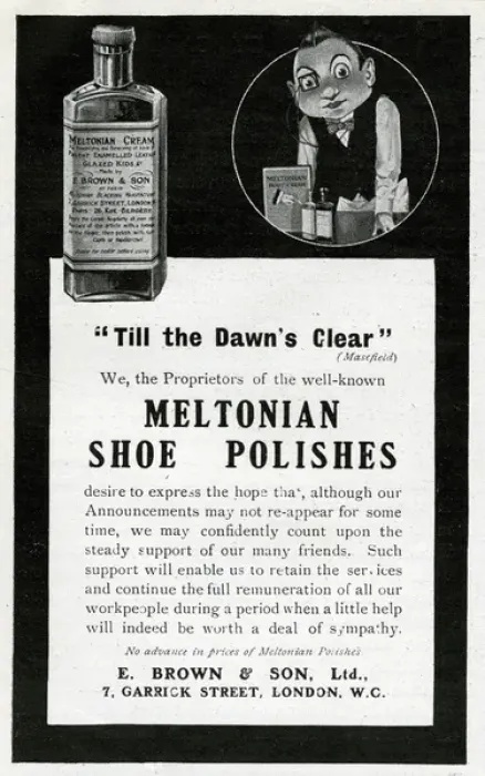 Framed Print : Advertisement for Meltonian Shoe Polishes
