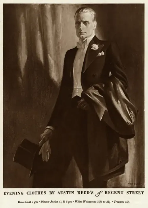 Framed Print : Advert for mens evening clothes 1930 Framed Print : Advert for mens evening clothes 1930