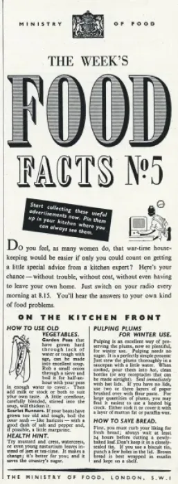 Framed Print : Advert for the Ministry of Food 1940 Framed Print : Advert for the Ministry of Food 1940