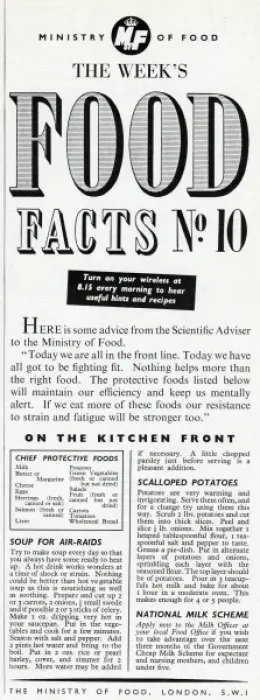 Framed Print : Advert for the Ministry of Food 1940