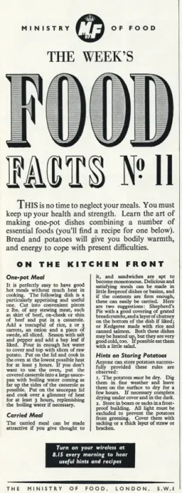 Framed Print : Advert for the Ministry of Food 1940 Framed Print : Advert for the Ministry of Food 1940