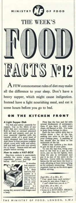 Framed Print : Advert for The Ministry of Food 1940 Framed Print : Advert for The Ministry of Food 1940