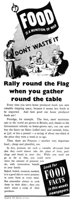 Framed Print : Advert for The Ministry of Food 1941